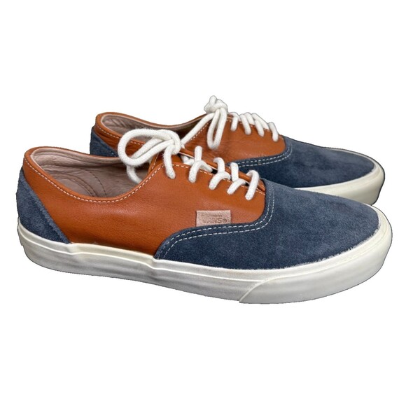 Vans California Era 59 Blue Suede Brown Leather Men 7 Limited Premium Sneakers - Picture 1 of 11